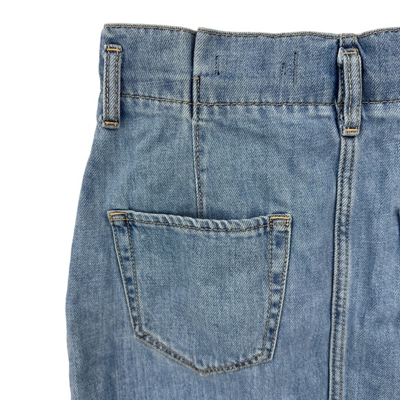 HOLLISTER Junior’s Denim Skirt Ultra High Rise Jean Paper Bag Style - Picture 3 of 5